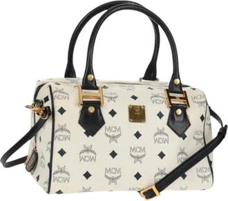 MCM Pre-owned Boston Bag - Dames - Vintage Handtas - Wit - ONE Size - Leer - Vintage