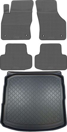 OEM Juego De Alfombrillas De Goma Para Coche Y Alfombrilla Para Maletero Para Audi A3 Iii 8v Sed&aacute;n (09.2013-03.2020)