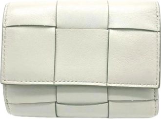 Bottega Veneta Pre-owned Wallet (tri-fold) - Dames - Vintage Accessoires - Grijs - ONE Size - Leer - Vintage