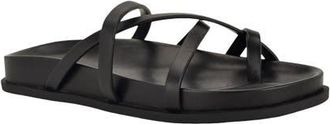 Calvin Klein Helden Toe Loop Sandal in Black at Nordstrom, Size 7.5