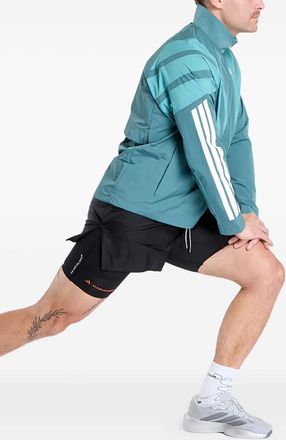 adidas Adizero gestreept hardloopjack - Groen