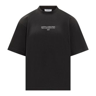 Off-white T-Shirts, male, Black, Size: S Logo Cotton T-Shirt