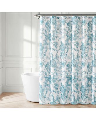 Lush D&eacute;cor Bird & Hydrangea Toile Shower Curtain