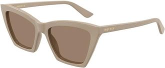 Alexander McQueen Spike Cat Eye Zonnebrillen - Dames - Zonnebrillen - Beige - 54 MM - Nylon - Accessoires