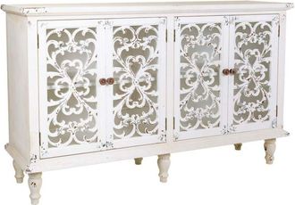 Wanderlust Deco Aparador De Madera 4 Puertas 152x40x91h Cm