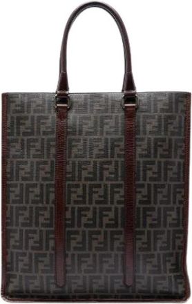 Fendi Pre-owned Canvas Tote - Dames - Vintage Shopper - Bruin - ONE Size - Leer - Vintage