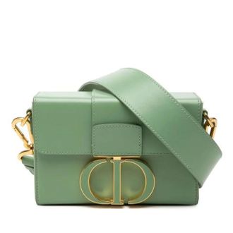 Dior Pre-owned 30 Montaigne Flap Bag - Dames - Pre-owned - Groen - Maat: ONE Size Leer