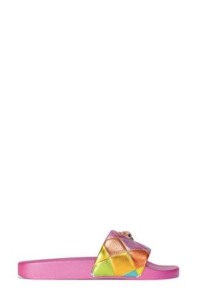 Kurt Geiger Meena Eagle Glitter Slide Sandal in Purple at Nordstrom, Size 6.5Us