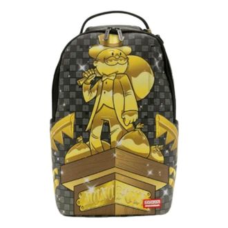 Sprayground x Monopoly Statue Backpack Gold Black G6917-64