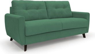 Divani.Store Callisto Sof&aacute; Cama Convertible De Tela Suave E Impermeable 168 Cm (mat. 120x197) Verde