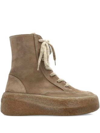 Vic Matié 70mm lace-up zip boots - Brown