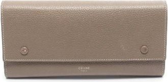 Celine Pre-owned Large Flap Multifunction Leather Long Wallet - - Pre-owned - Donna - Grigio - ONE SIZE