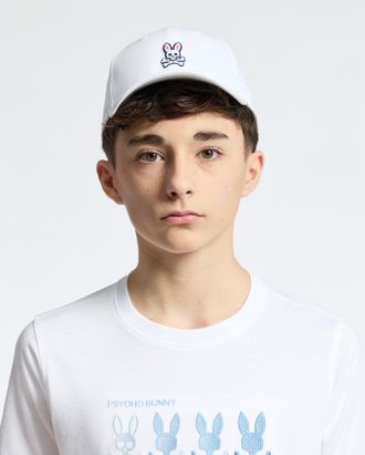 Psycho Bunny Kids Classic Baseball Cap 001 WHITE / O/S