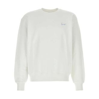 Kenzo Hoodies & sweatvesten, Heren, Wit, L, Katoen, Signature Embroidered Sweatshirt