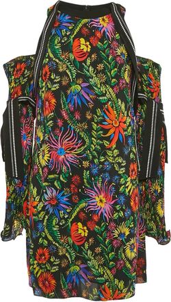 3.1 Phillip Lim Abito a fiori con spalle scoperte - Nero