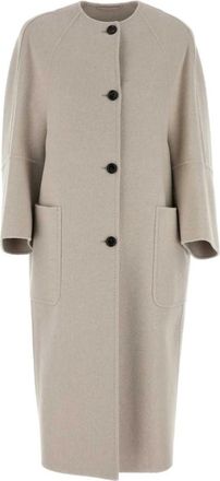 Max Mara Single-Breasted Coats - Dames - Mantel - Beige - 3XS - Jassen
