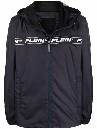 Philipp Plein Giacca a vento con stampa - Blu