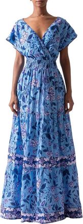 Celina Moon Maha Maxi Dress in Blue at Nordstrom Rack, Size X-Small