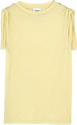 Isabel Marant Zelna T-shirt - Dames - Tops zonder mouwen - Geel - XS - Katoen - Tops