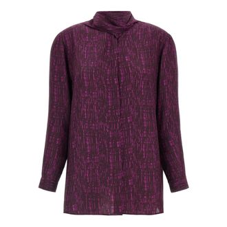 Gianluca Capannolo Dames, Blouses & Shirts, Paars, Maat: S Zijde