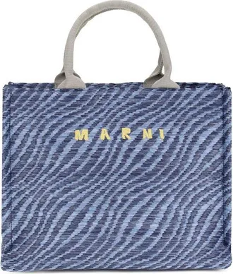 Marni Blue Nylon Shoulder Womens Bag