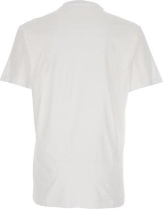 Dolce & Gabbana Mens T-Shirt With Logo White Cotton T-Shirts And Polos