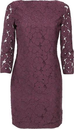 Diane Von Fürstenberg Sarita mini-jurk met bloemenkant - Paars