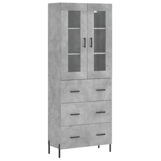 Berkfield Home Highboard Concrete Grey 69.5x34x180 cm Engineered Wood