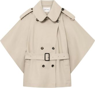 Mark Kenly Domino Tan Cristina Short Cape Trench Coat - Jackets - Mujer - Beige - S