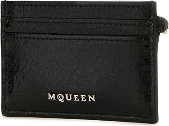 Alexander McQueen Mens Card Case Black Leather Cases