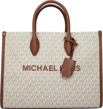 Michael Kors Elegante Stoff Handtasche mit minimalistischem Design - Dames - Shoppers - Beige - ONE Size - Tassen