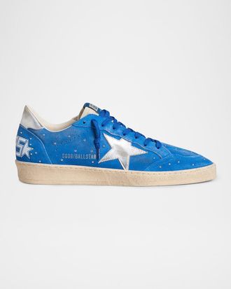 Golden Goose Men & apos;s Ball Star Studded Suede Low-Top Sneakers
