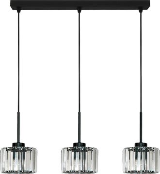 OEM L&aacute;mpara De Techo Colgante Negra Con Pantalla De Cristal Omena 14-954