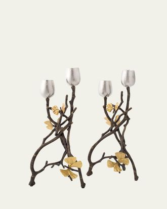Michael Aram Butterfly Ginkgo Candleholder, Set of 2