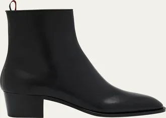 Christian Louboutin Mens Ziggissimo Forever Leather Ankle Boots