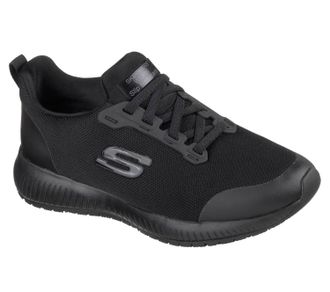 Skechers Womens Squad Sr Work Sneakers In Black