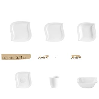 OEM Servizio Di Stoviglie Dal Design Elegante, Adatto Al Microonde E Al Forno, Bianco
