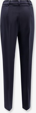 Max Mara Womens Trousers Mxmgiglio Blue Virgin Wool