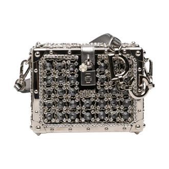 Dolce & Gabbana Pre-owned Jeweled Box Bag - Dames - Pre-owned - Zwart - Maat: ONE Size Leer