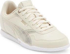 Puma Bella Donna Metallic Whisper Sneaker in Alpine Snow/Puma Gold at Nordstrom Rack, Size 10.5