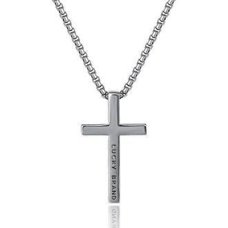 Lucky Brand Cross Pendant Necklace - 22 in Silver at Nordstrom