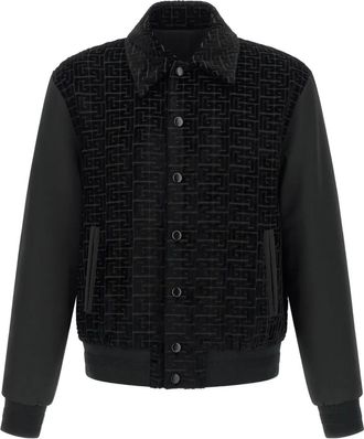 Balmain Bomber con motivo logo - Nero