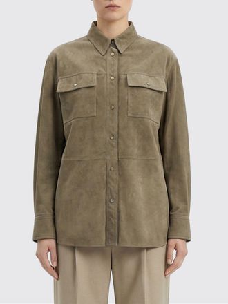 Brunello Cucinelli Camicia Brunello Cucinelli in pelle scamosciata