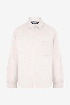 Jacquemus Wattierte Baumwoll- und Leinenhemdjacke La Chemise Boulanger