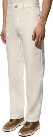 Jil Sander Mens White Cotton Jeans Denim Clothing