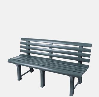 Dmora Panca De Exterior Dluzard, 3 Plazas, Hecho En Italia, 145x49x74h Cm Verde