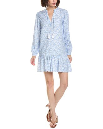 Sail to Sable Sail To Sable Ruffle Hem Linen-Blend Dress