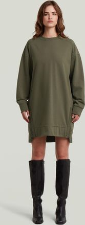 G-Star Biker Zip Sweater Dress - Groen - Dames