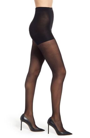Swedish Stockings Moa Control Top Semi Opaque Tights in Black at Nordstrom, Size X-Large