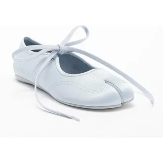 Jeffrey Campbell Saturna Split Toe Mary Jane Flat in Light Blue Satin at Nordstrom, Size 5.5